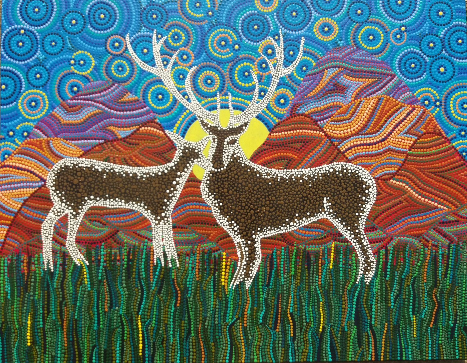 Stags | Csodaszarvasok 110 cm x 70 cm - 1 by Chlo&eacute; Lights