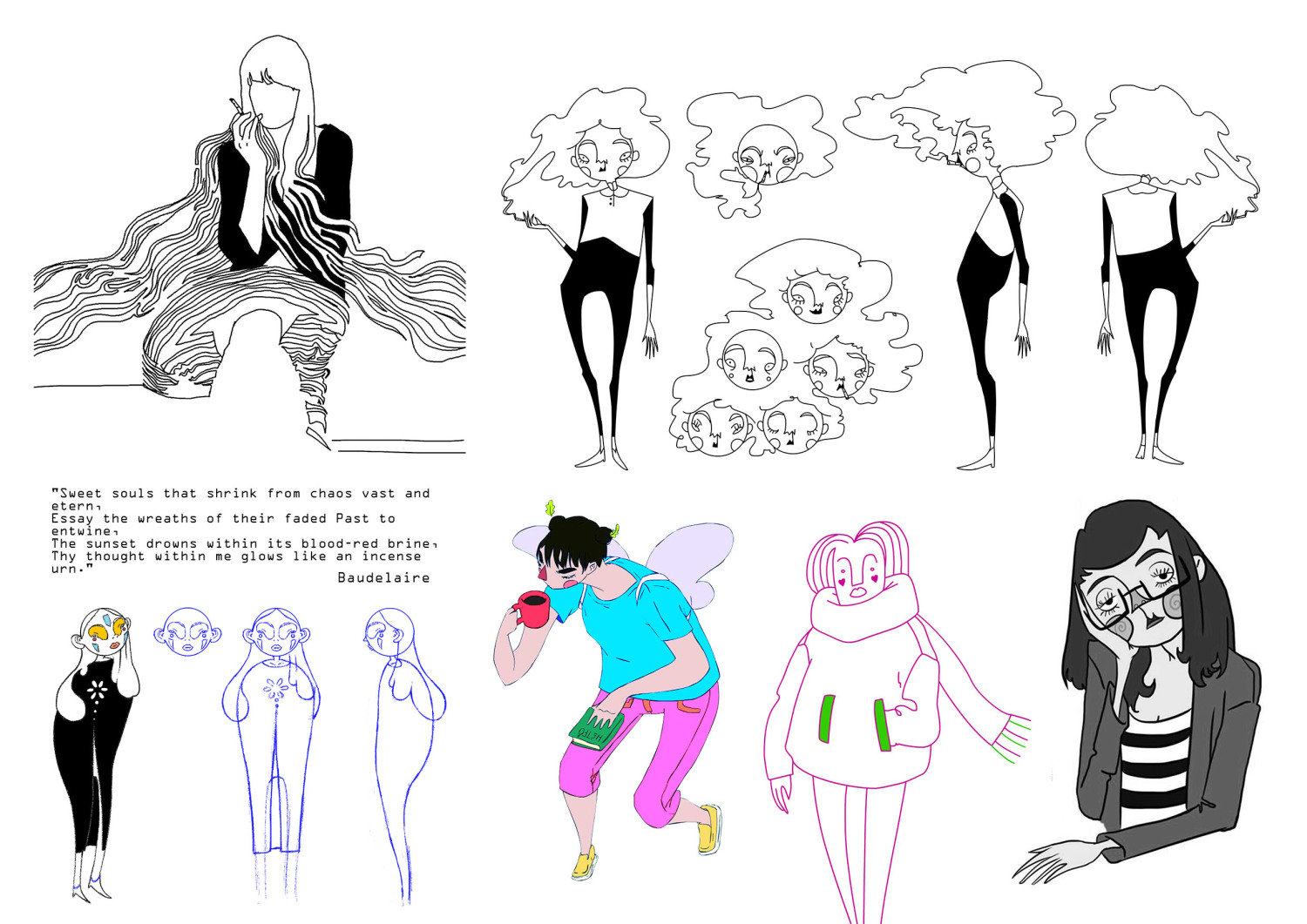 Illusztr&aacute;ci&oacute;k/Character design 02 - 1 by Kormos Henrietta