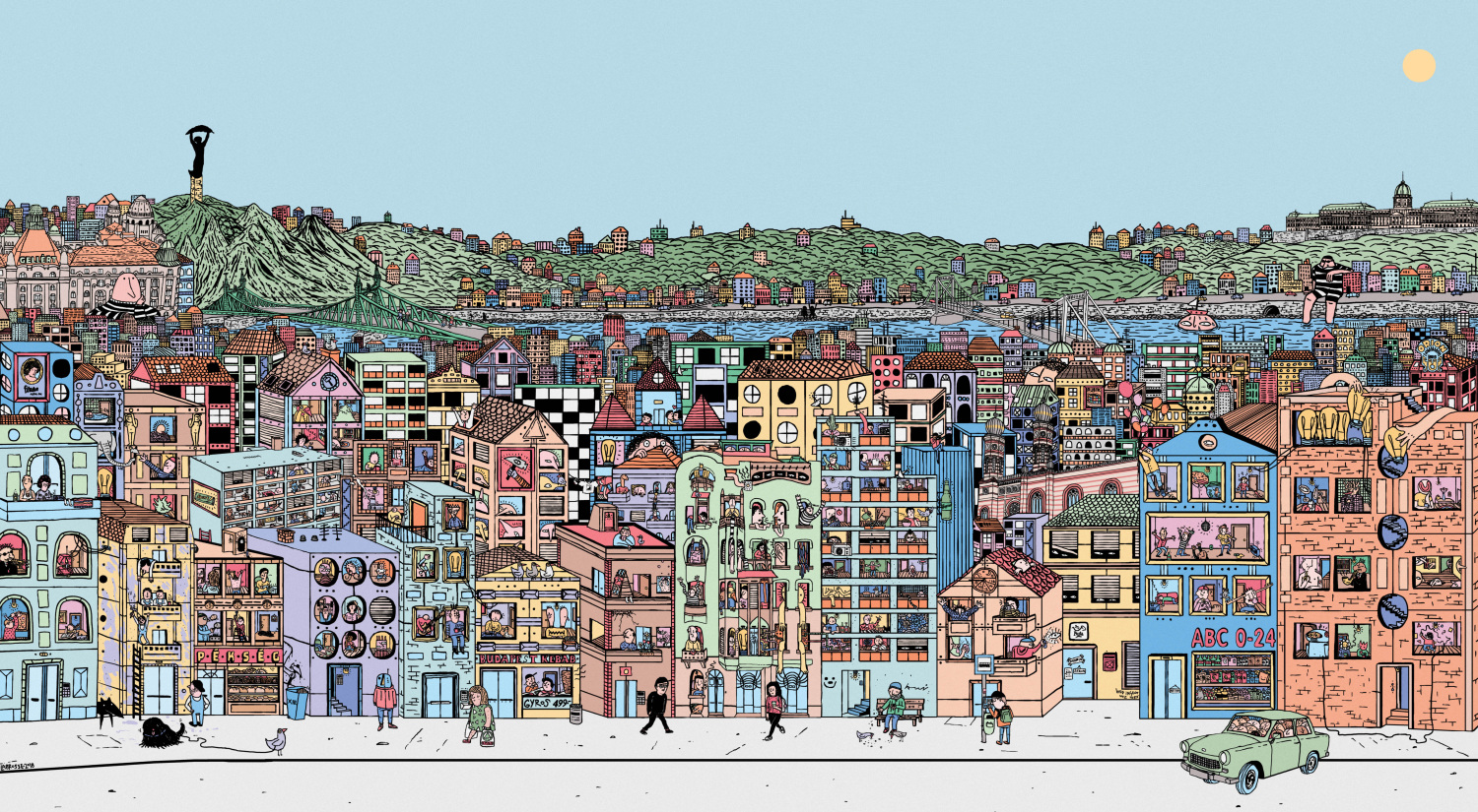 City illustrations for Hammer Agency - 1 by Labrosse D&aacute;niel