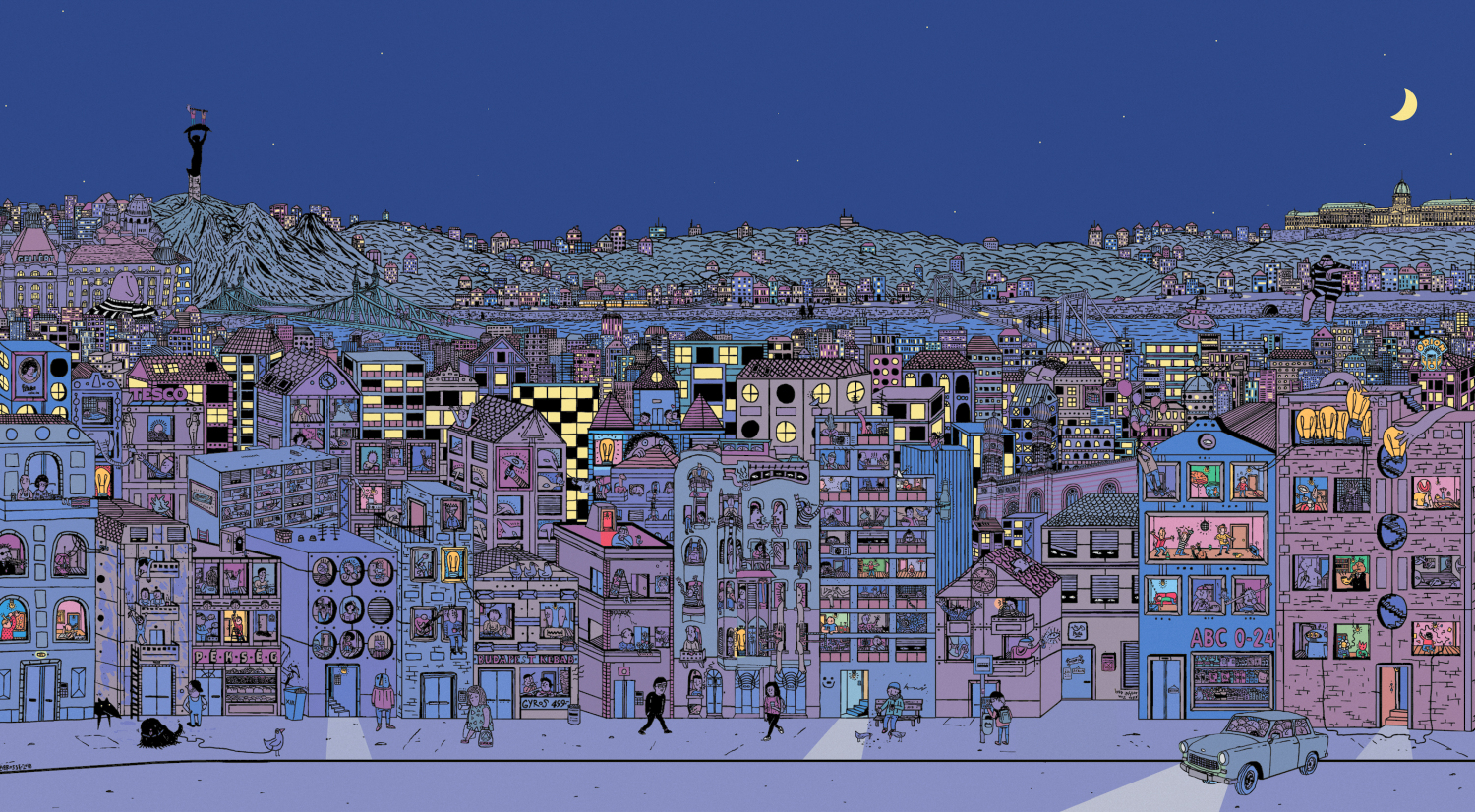 City illustrations for Hammer Agency - 1 by Labrosse D&aacute;niel
