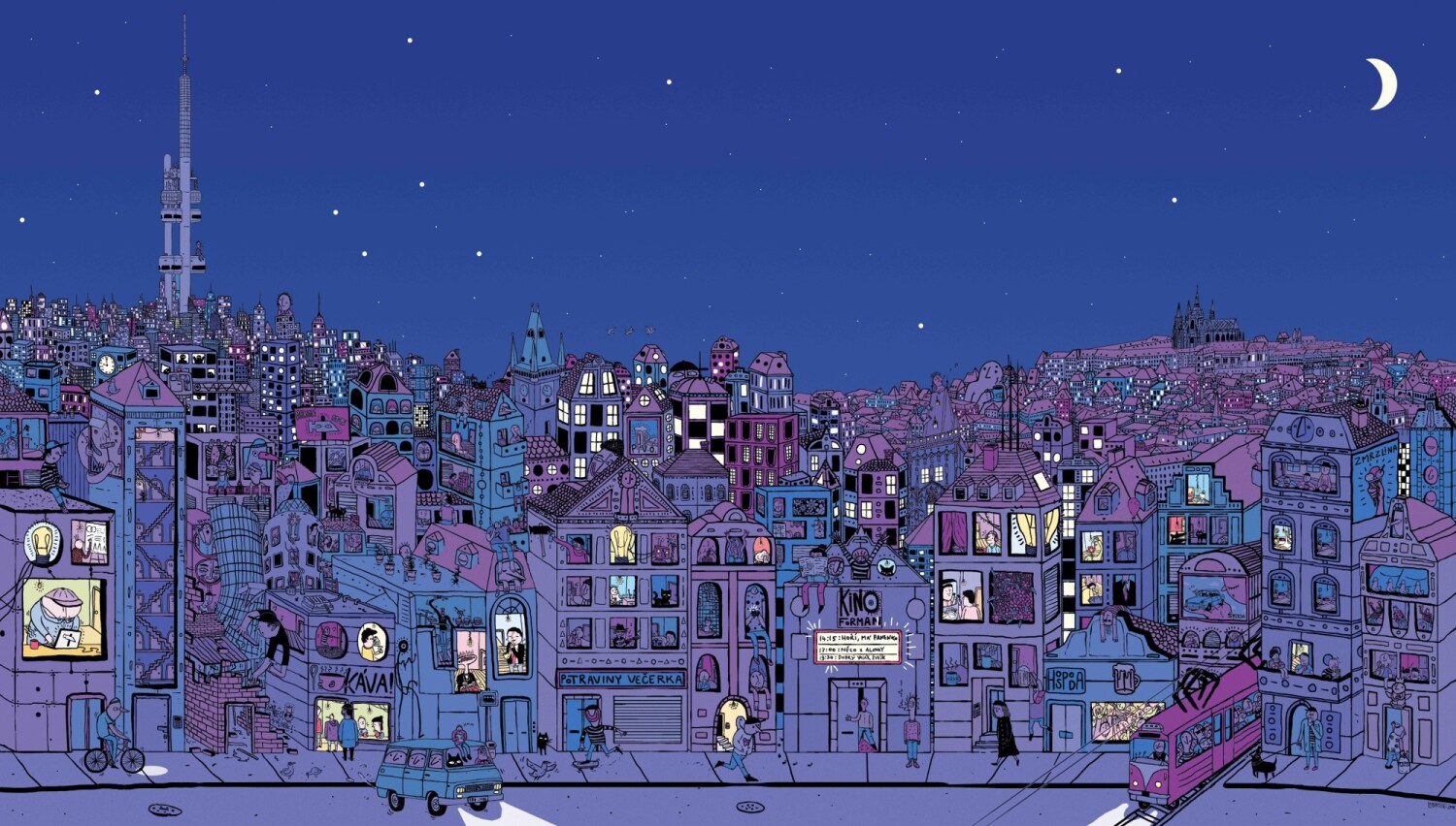 City illustrations for Hammer Agency - 1 by Labrosse D&aacute;niel