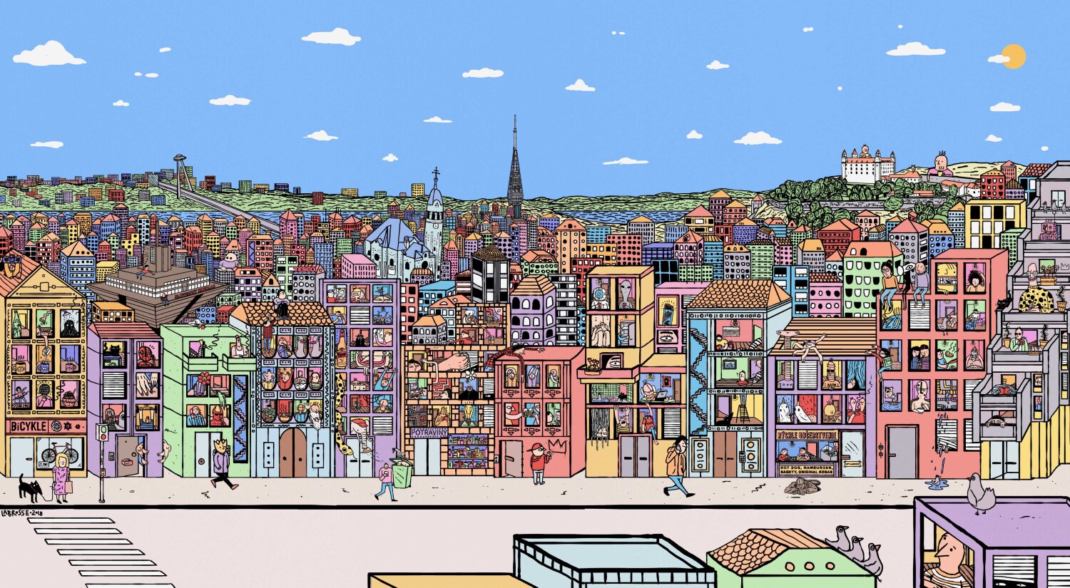 City illustrations for Hammer Agency - 1 by Labrosse D&aacute;niel