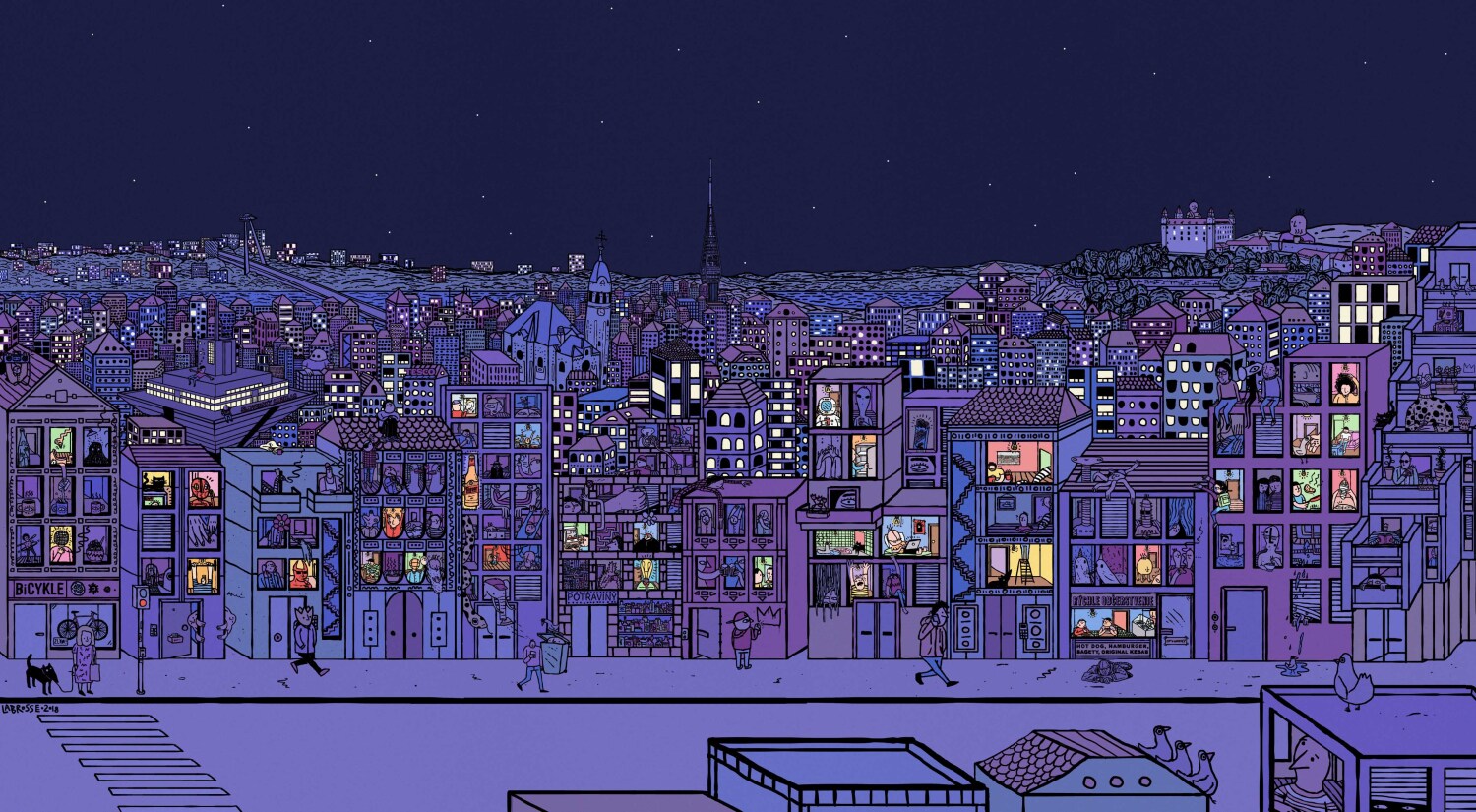 City illustrations for Hammer Agency - 1 by Labrosse D&aacute;niel