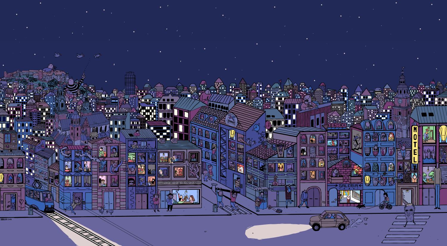 City illustrations for Hammer Agency - 1 by Labrosse D&aacute;niel