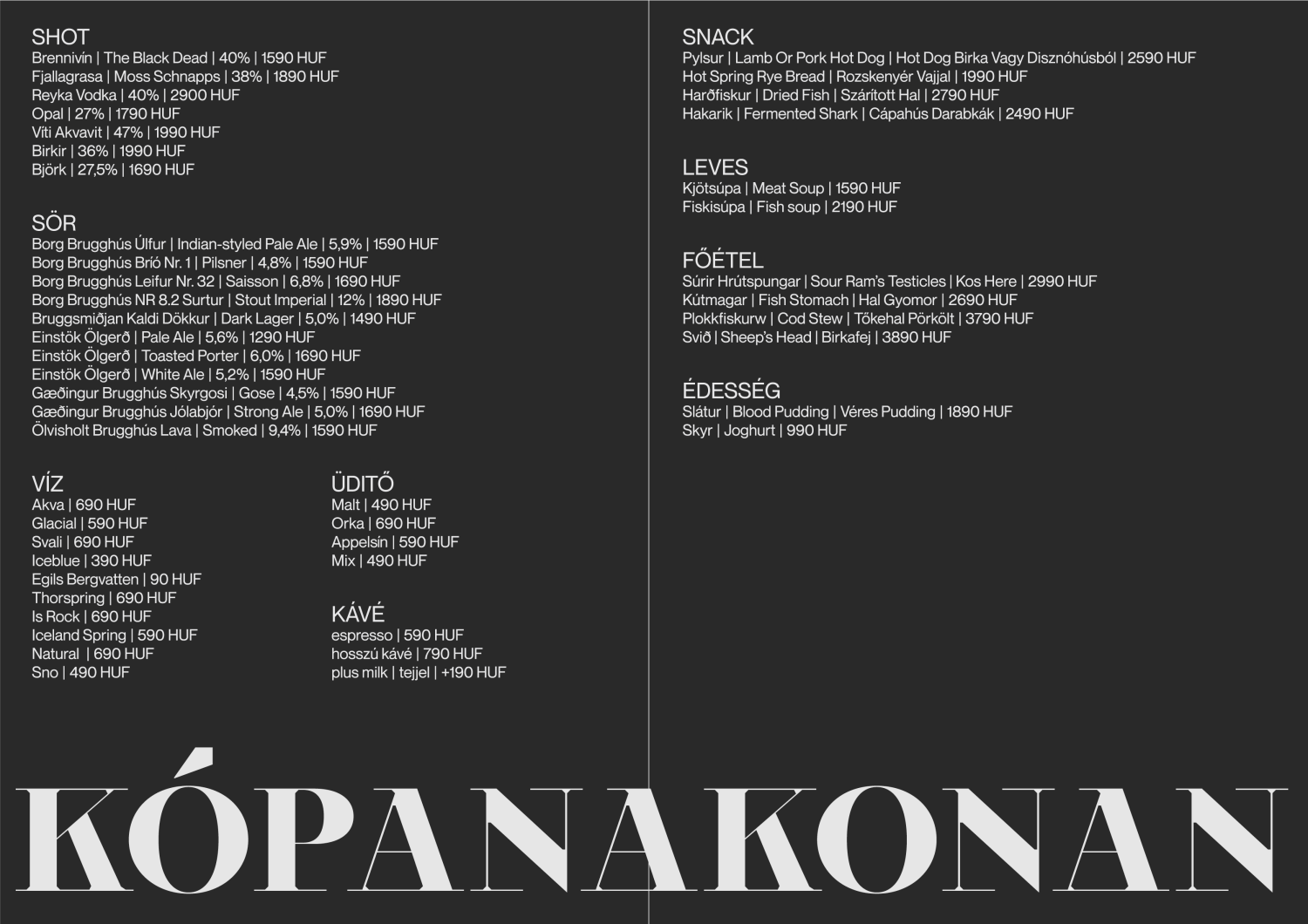 K&Oacute;PANAKONAN izlandi bisztr&oacute; & b&aacute;r - 1 by hauer henni