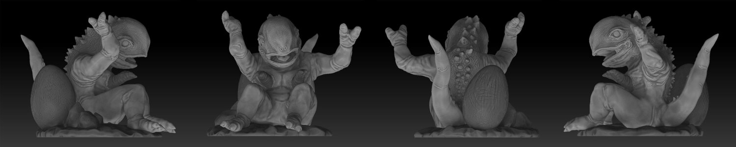 B&eacute;bi Balatoni Bestia | Minifigura-tervez&eacute;s 3D nyomtat&aacute;shoz - 1 by J&aacute;ger Attila