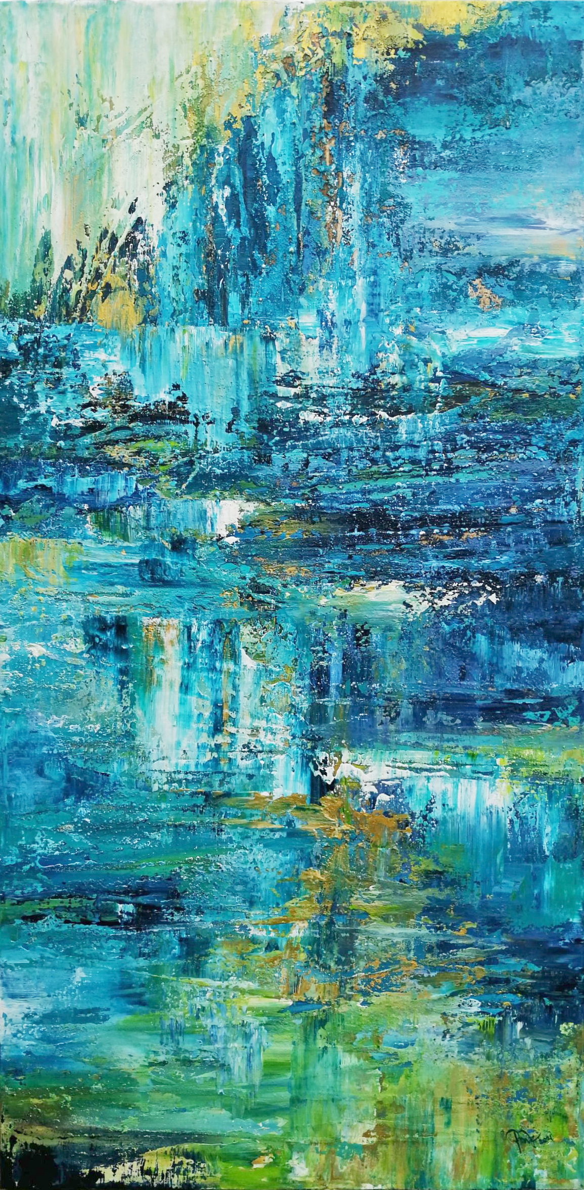 Deep secret I.  2021. akril,&aacute;sv&aacute;nypor,v&aacute;szon  60x120cm - 1 by P&uuml;sp&ouml;k Anita