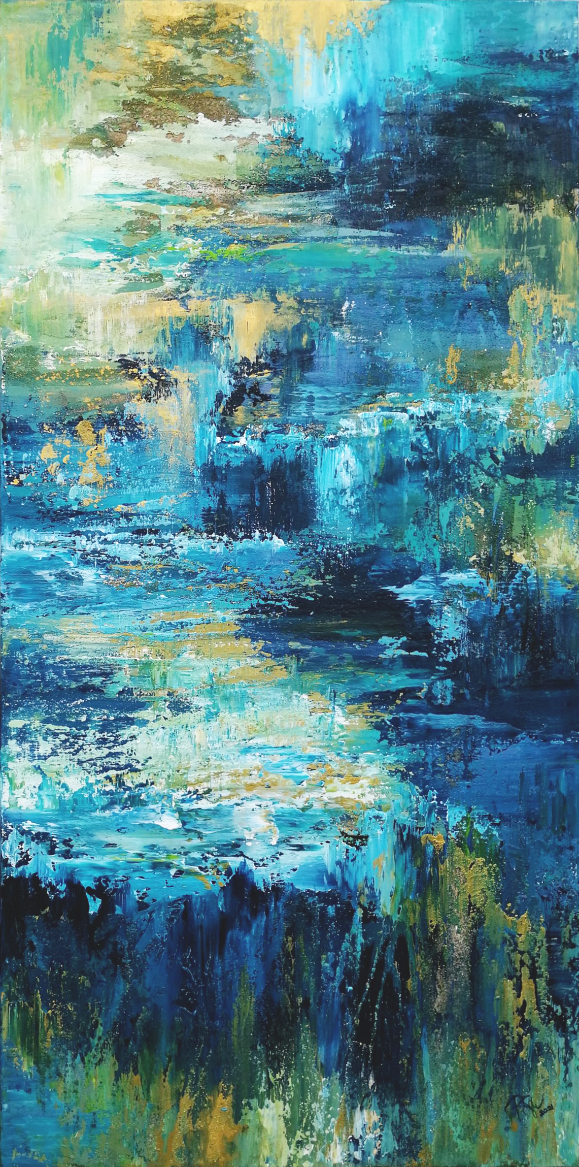 Deep secret II.  2021. akril,&aacute;sv&aacute;nypor,v&aacute;szon  60x120cm - 1 by P&uuml;sp&ouml;k Anita