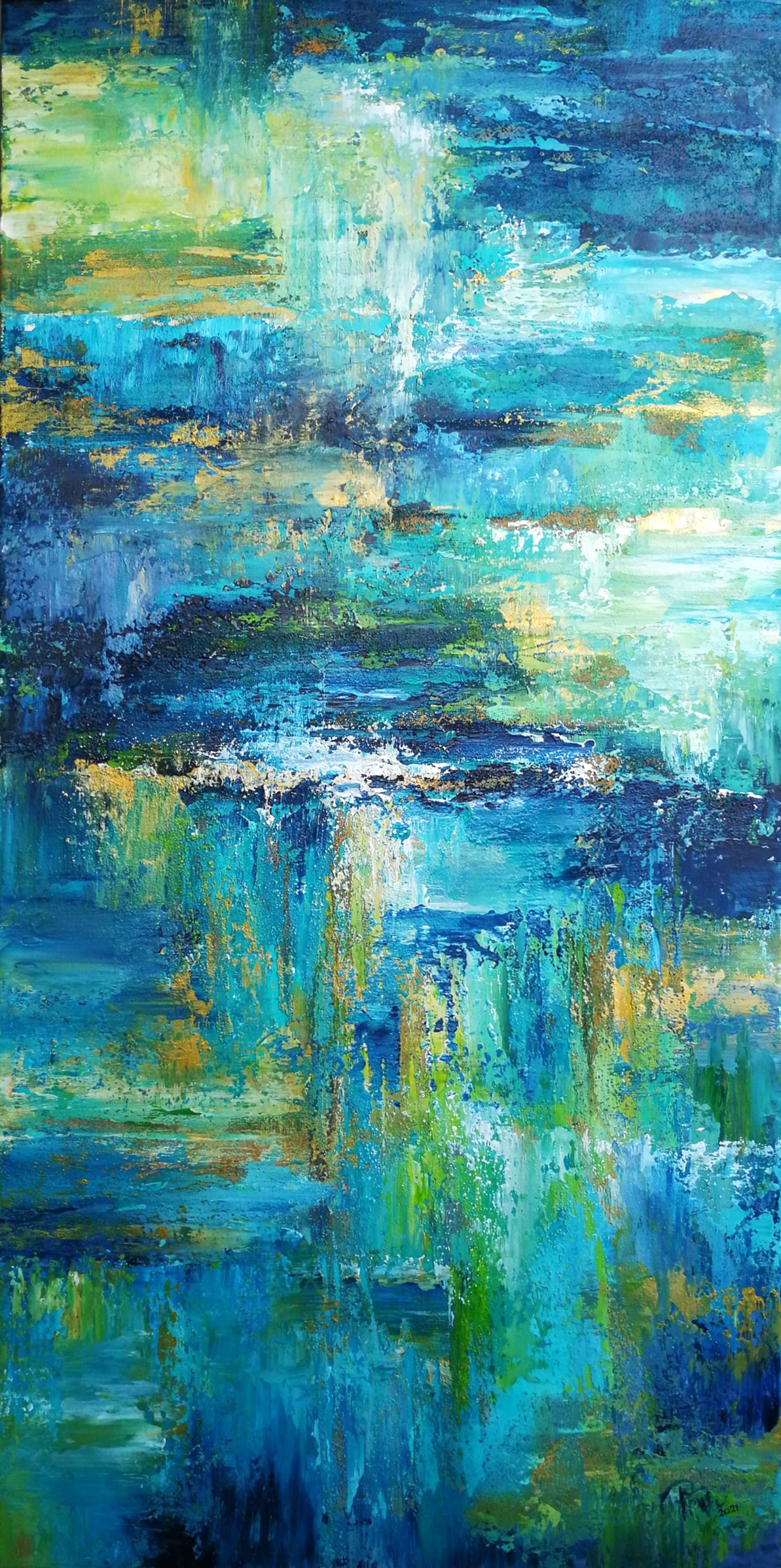 Deep secret III.  2021. akril,&aacute;sv&aacute;nypor,v&aacute;szon  60x120cm - 1 by P&uuml;sp&ouml;k Anita