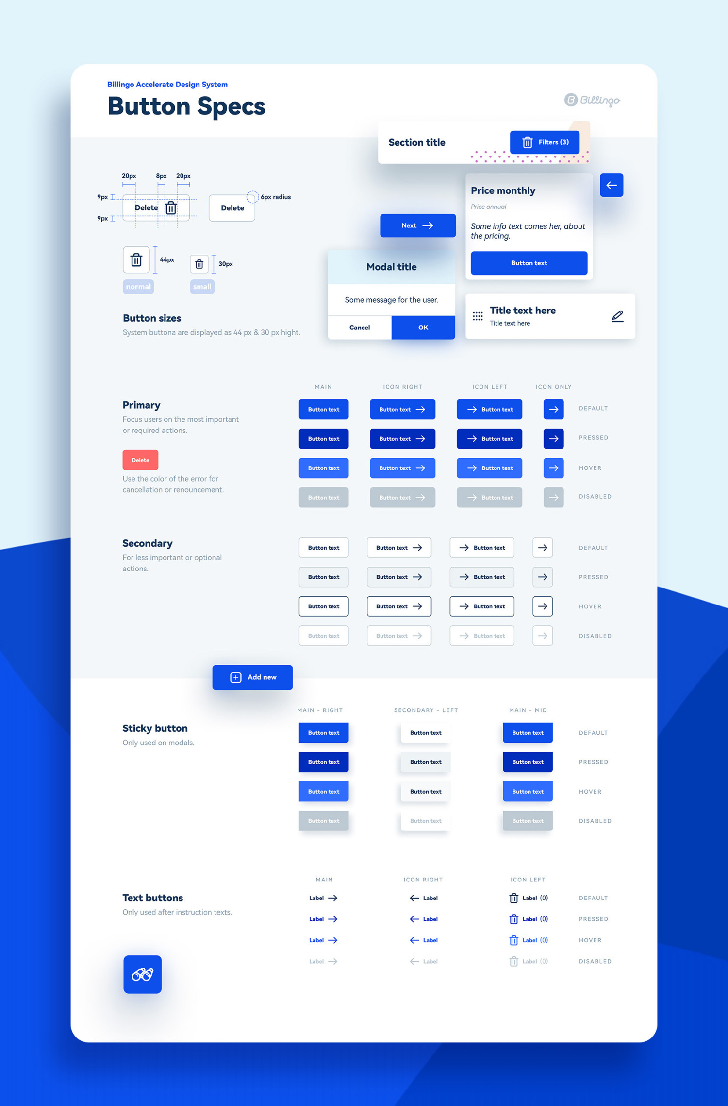 Billingo Accelerate Design System - 1 by Voov Studio
