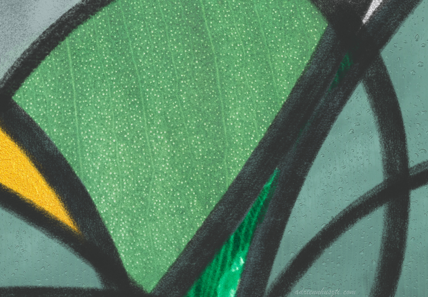 tr&oacute;pusi n&ouml;v&eacute;ny /&Oacute;lom&uuml;veg; Stained glass - 1 by Huszti Adrienn