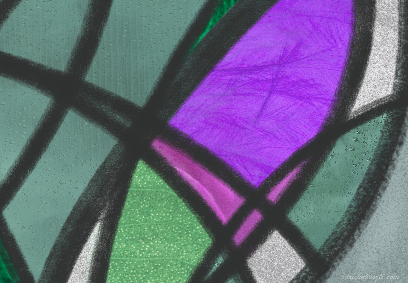 tr&oacute;pusi n&ouml;v&eacute;ny /&Oacute;lom&uuml;veg; Stained glass - 1 by Huszti Adrienn