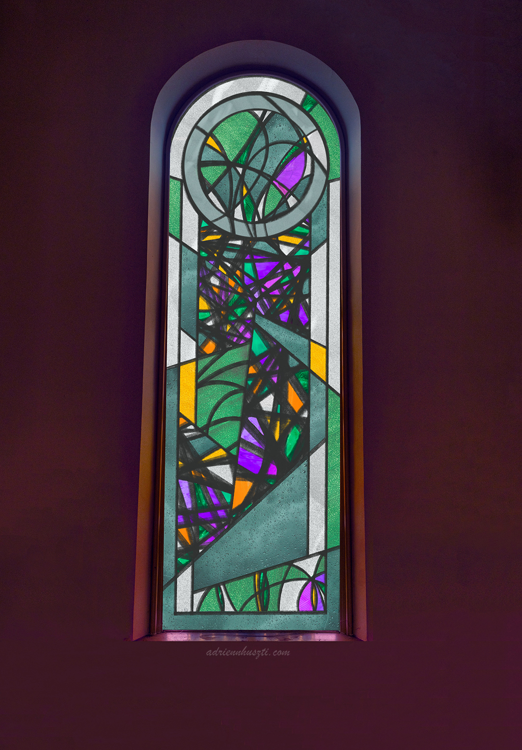 tr&oacute;pusi n&ouml;v&eacute;ny /&Oacute;lom&uuml;veg; Stained glass - 1 by Huszti Adrienn