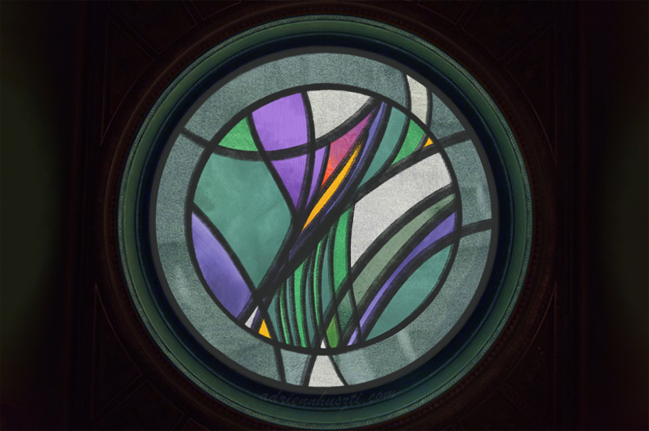 tr&oacute;pusi n&ouml;v&eacute;ny /&Oacute;lom&uuml;veg; Stained glass - 1 by Huszti Adrienn