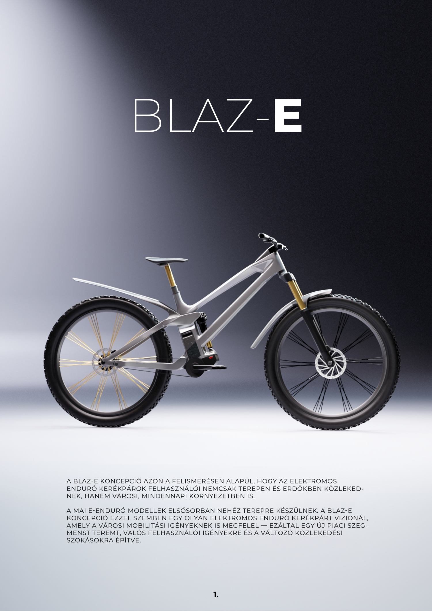 BLAZ-E elektromos enduro ker&eacute;kp&aacute;r koncepci&oacute; - 1 by Lelkes M&aacute;ty&aacute;s