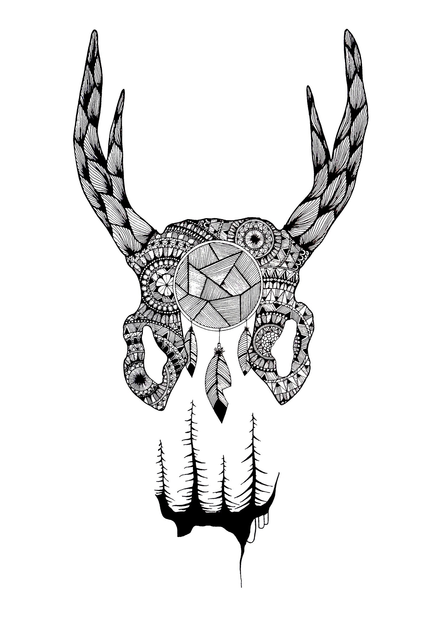 "The Deer" - 1 by Mocs&aacute;ri Dani