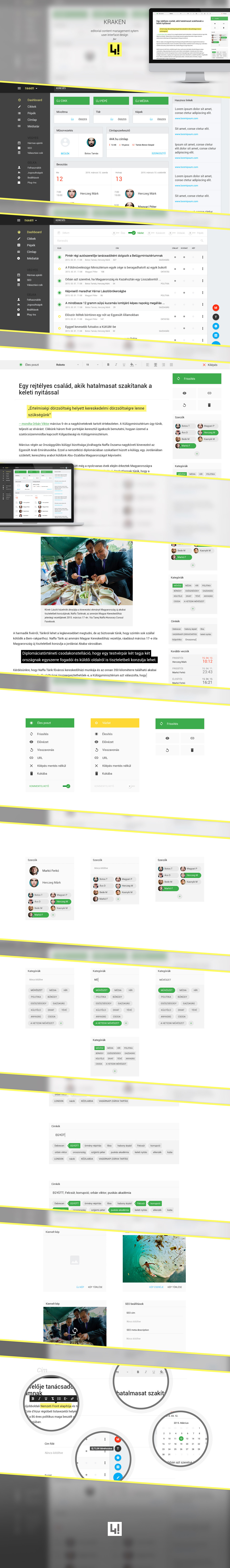 KRAKEN - editorial cms user interface for 444.hu - 1 by pkova