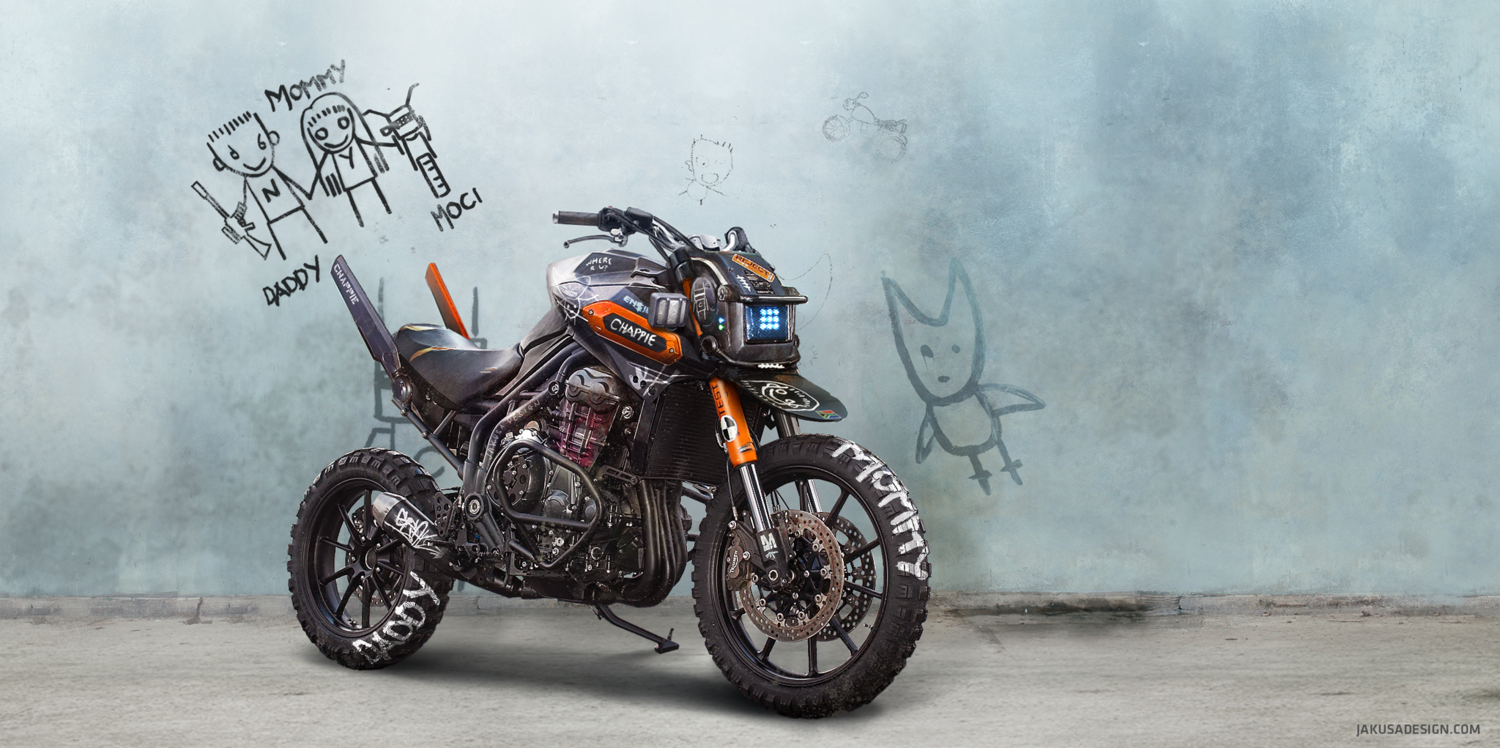 Chappie inspired motorcycle - 1 by Jakus Tam&aacute;s