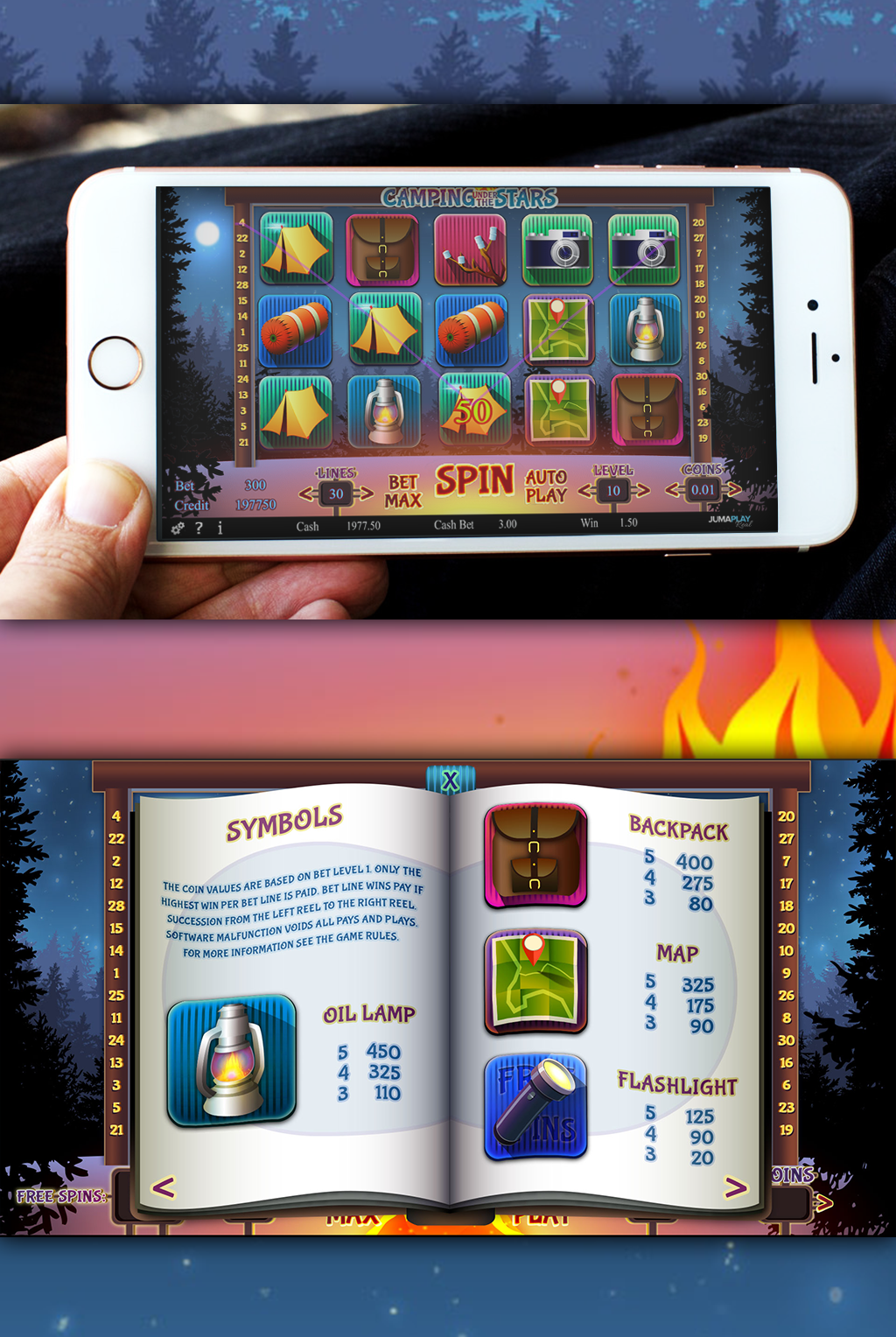 Camping under the Stars - Video Slot JumaPlay Real-től - 1 by Moln&aacute;r Nikoletta