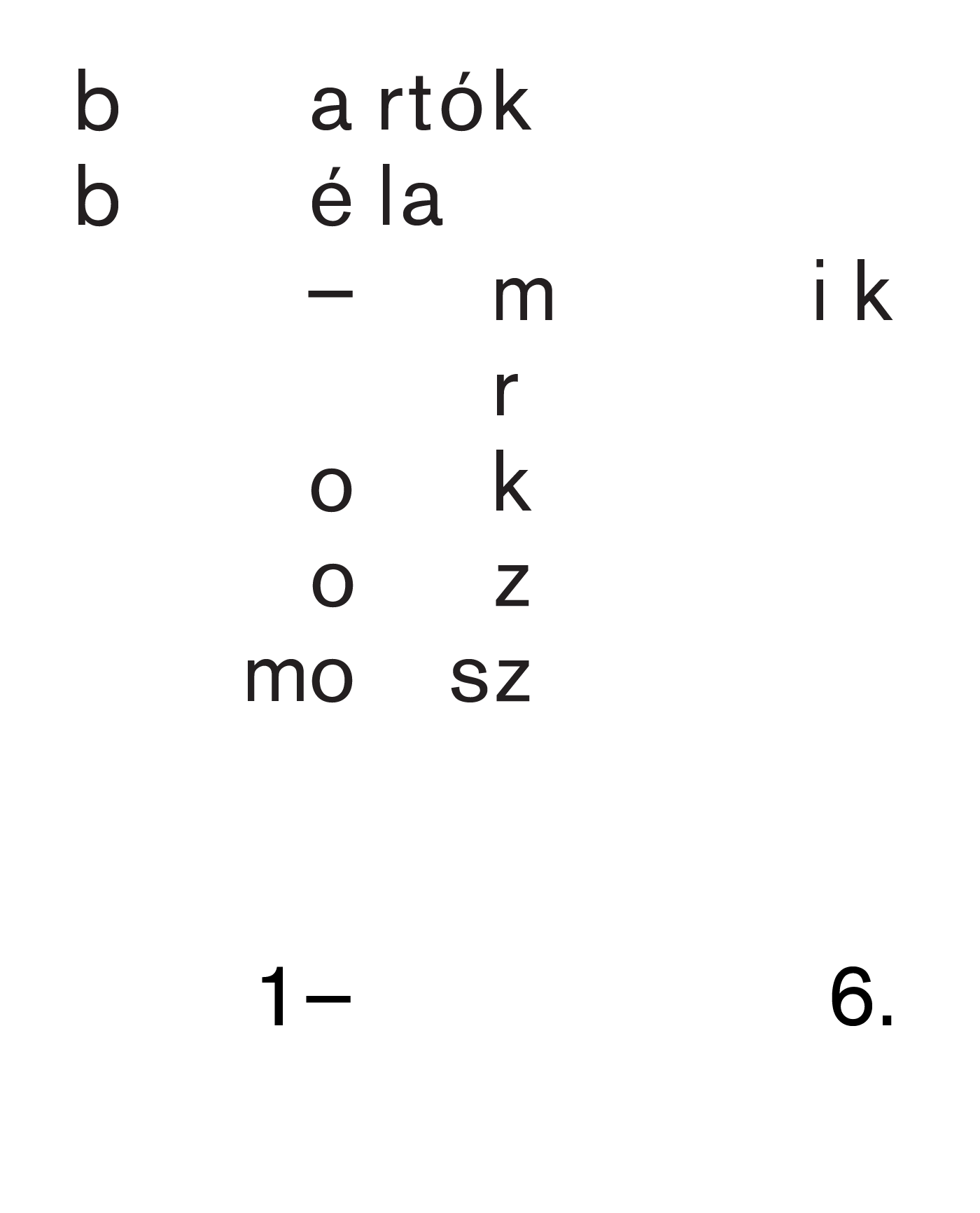 bart&oacute;k: mikrokozmosz - 1 by Kozma D&aacute;niel