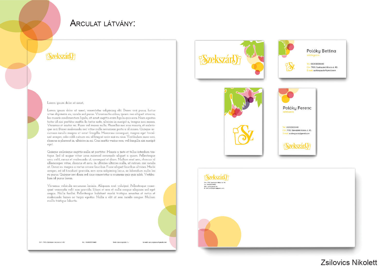 Szeksz&aacute;rd Borvid&eacute;k arculat - 1 by Zsilovics Nikolett