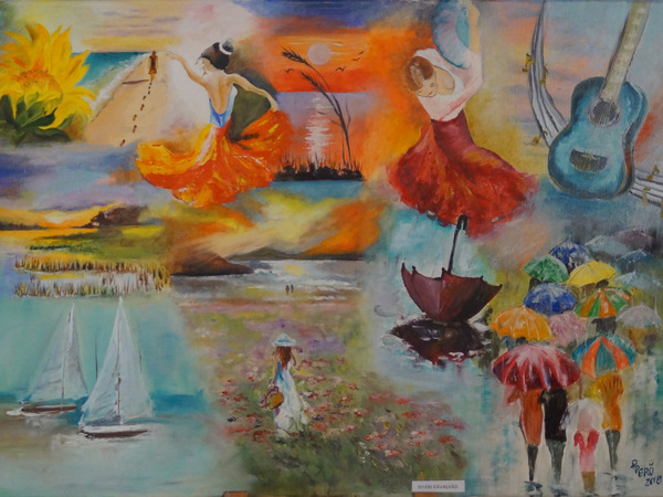 Ny&aacute;ri Kavalk&aacute;d(olaj, fesz&iacute;tett v&aacute;szon, 50x70)