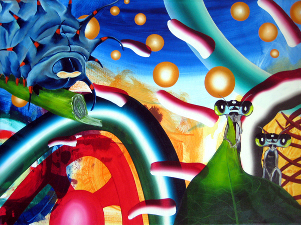 Odonata et involvus,Olaj-akril, v&aacute;szon,  2017, 60x80cm