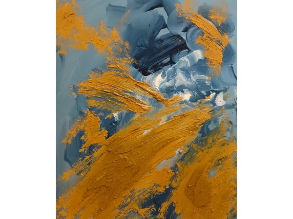 Sipos Aliz Menta Yellow Light I. 60x80 cm Mixed Media