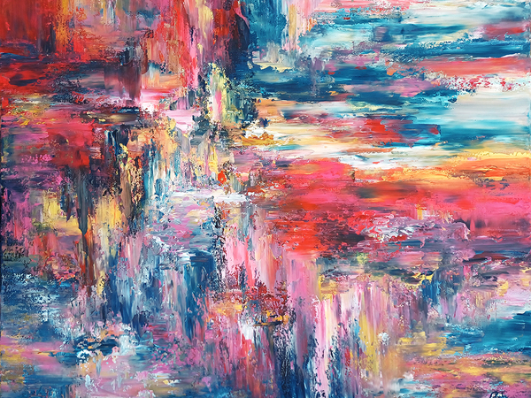 Jazzy dive  2021. akril,v&aacute;szon  120x100cm