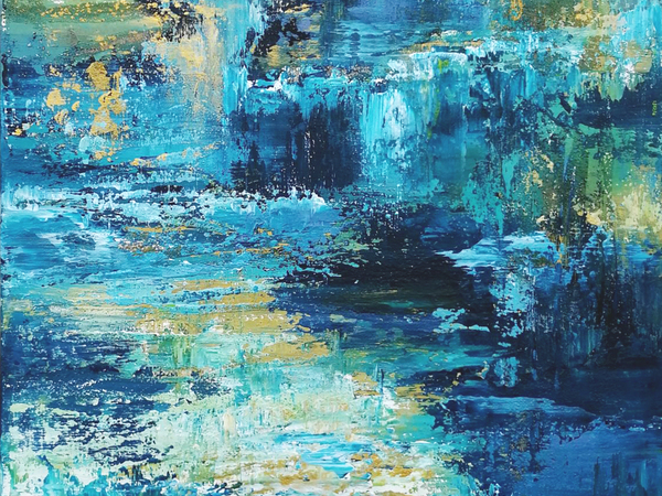 Deep secret II.  2021. akril,&aacute;sv&aacute;nypor,v&aacute;szon  60x120cm