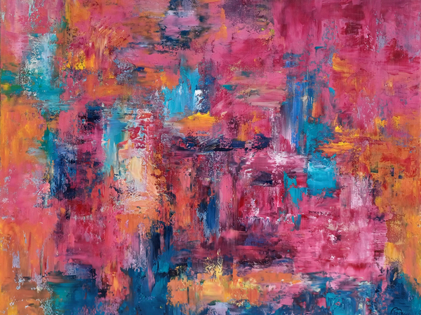 Heartbeat  2021. akril,v&aacute;szon  100x120cm